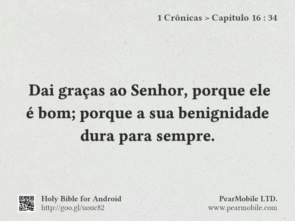 1 Crônicas, Capítulo 16:34
